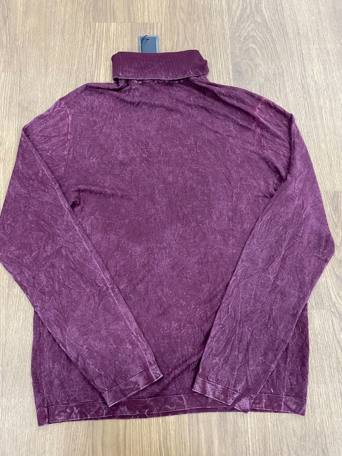 Pre-owned John Varvatos $298  Osborne Turtle Neck In Dark Plum Size: Medium In Purple