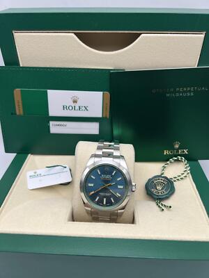 마유 2018 Rolex Milgauss 116400GV 40mm Z-Blue Dial Box Papers