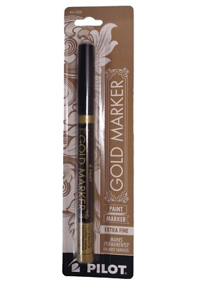 Pilot Perm Paint Marker X-Fine 0.5mm Point Gold Invitations Announcements Letter