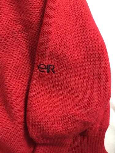 Vintage EIR SPORTS Sun Valley red wool SKI snow pullover sweater Size ML