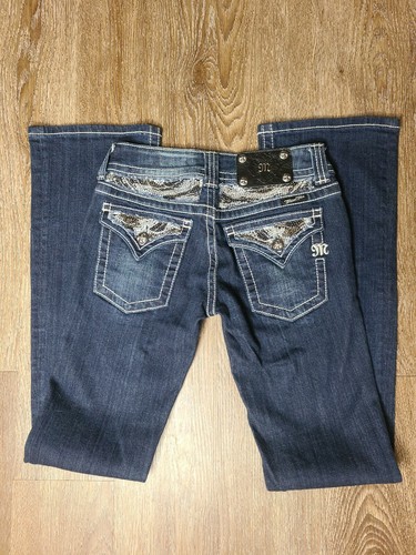 Miss Me Jeans Womens Size 26 Rhinestone Studded Boot Cut