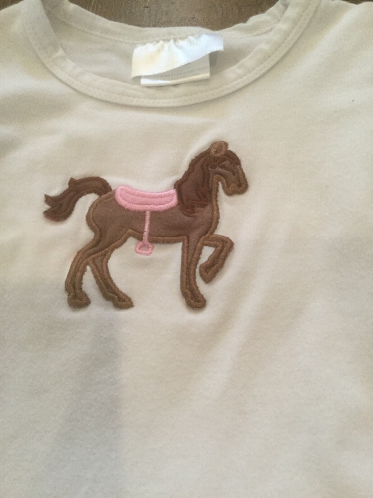 Southern Tots knit playset pink white striped shorts, shirt w/ horse 3T