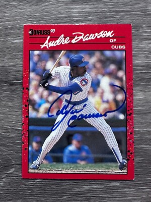 1990 Donruss # 223 Andre Dawson Autograph Auto Signed Card Chicago Cubs