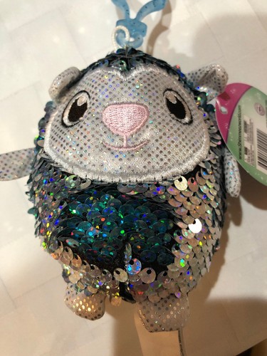 1 New Shimmeez Lainey the Lamb Changing Sequins Clip-On Plush Toy Easter~ More