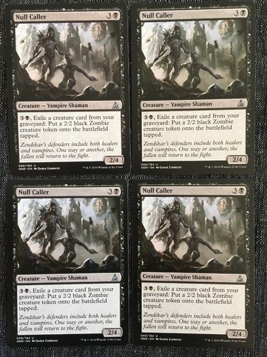 Null Caller 4x FOIL OGW MTG Oath of the Gatewatch Uncommon MINT black Null Caller 4x FOIL OGW MTG Oath of the Gatewatch Uncommon MINT black