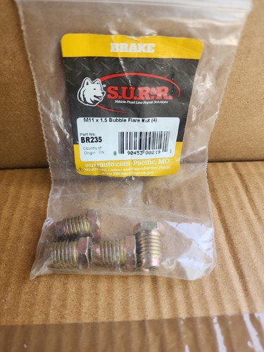 Br235 M11 X 1.5 Bubble Flare Nut 4pk