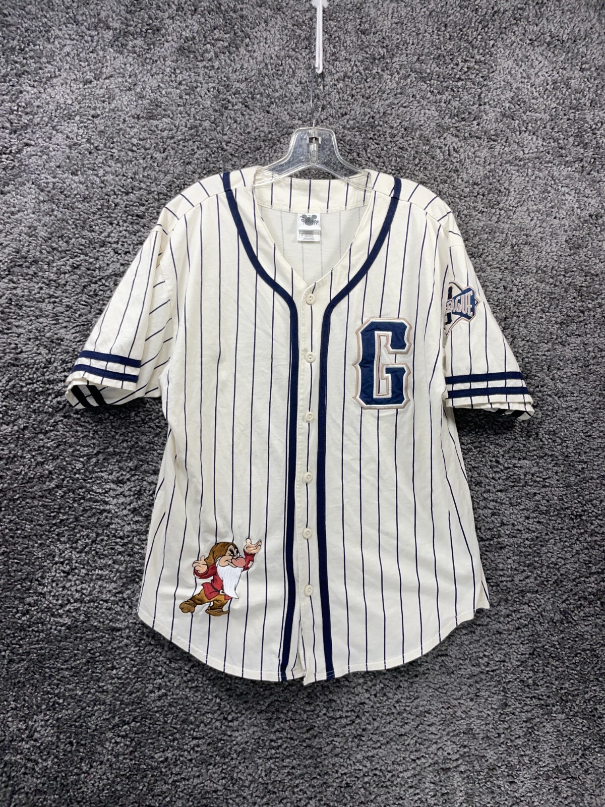 The Disney Catalog Baseball Jersey Men's Medium Striped