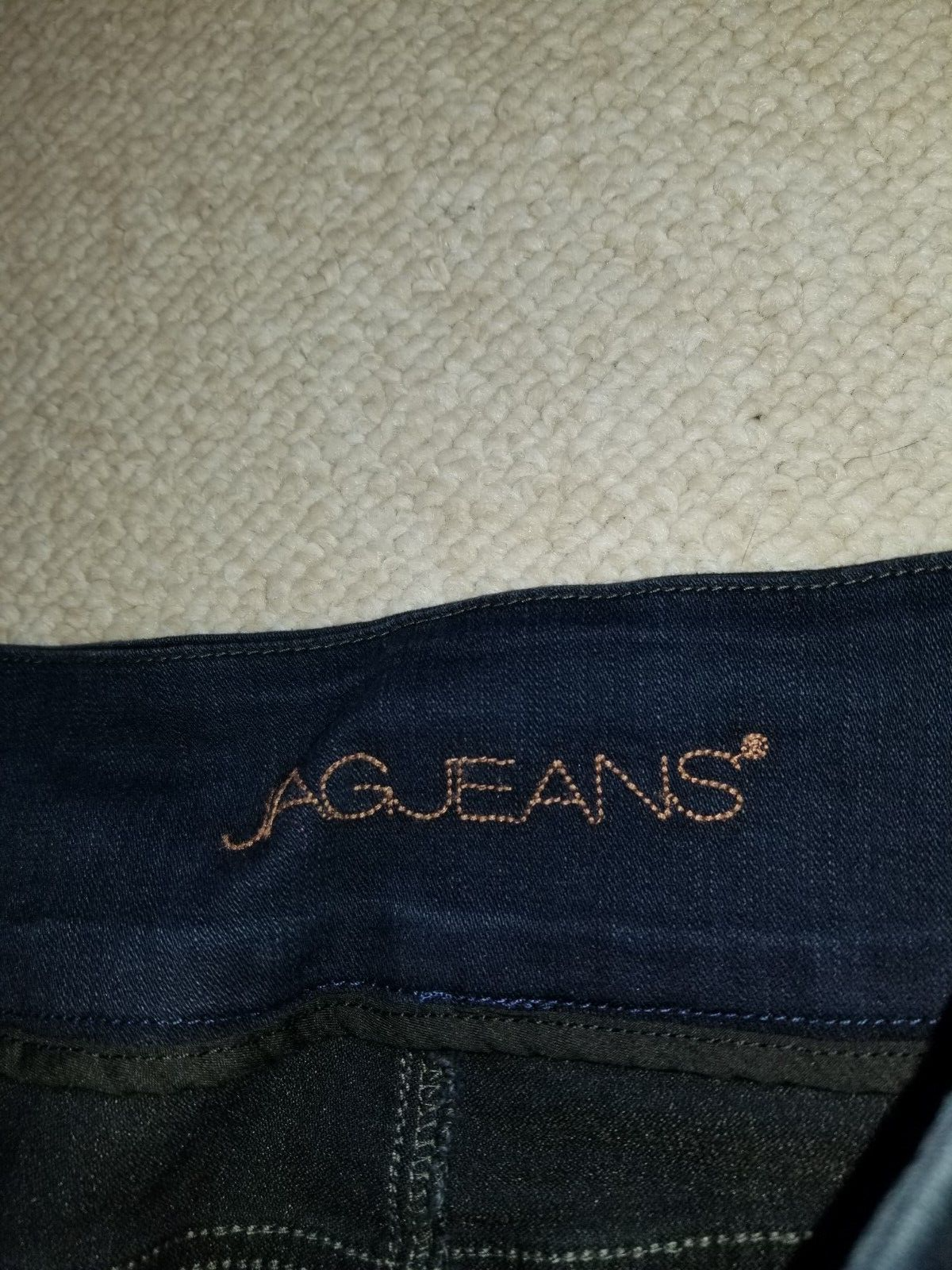 Womens Jeans-JAG JEANS-blue stretch denim pull on "High Rise Straight Leg"-10P