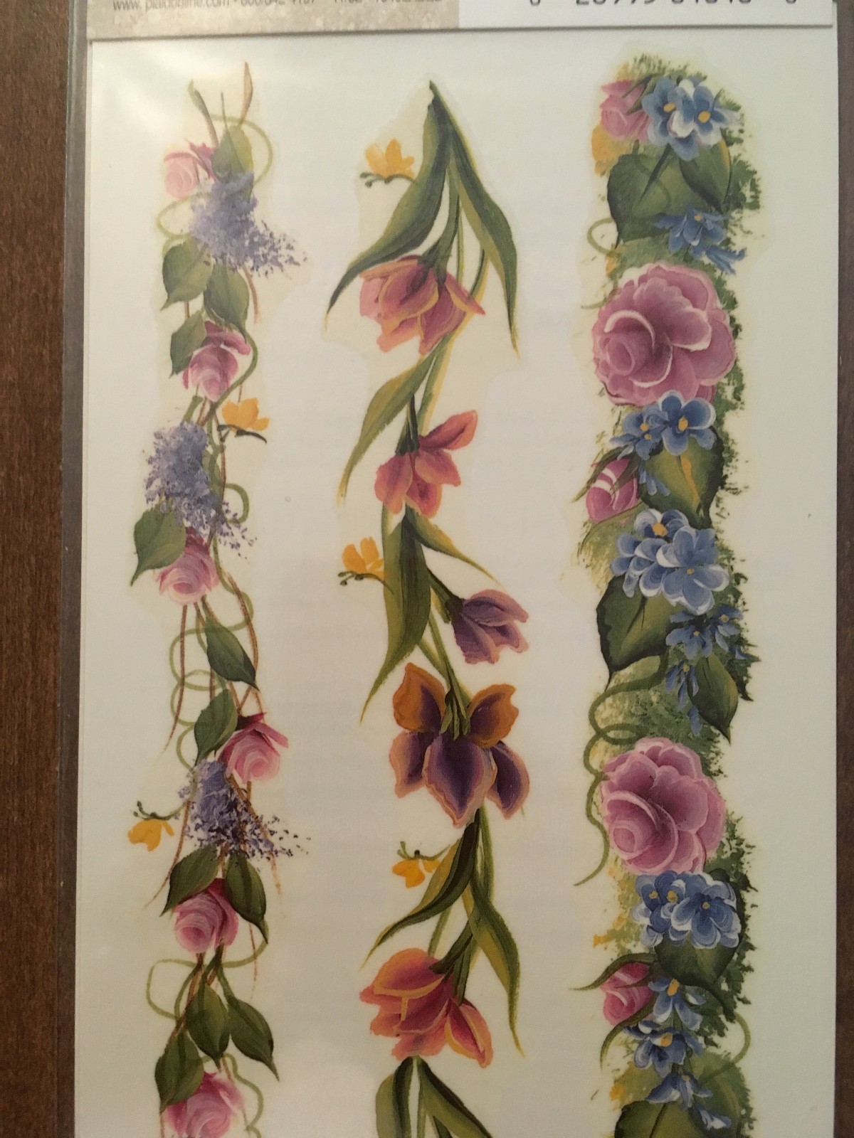 Plaid Folk Art One Stroke Handpainted-Looking Decals #1040 Mini Vines - NEW