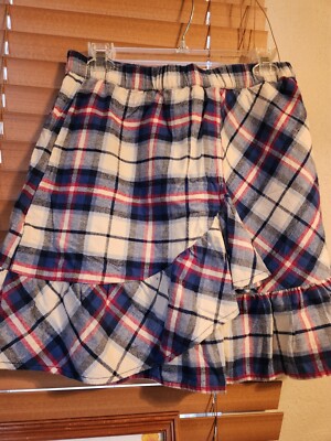 Flannel Junior Skirt Ruffle Hem XXL (18) Free Assembly