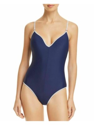

SAM EDELMAN Женский цельный купальник темно-синего цвета со съемными чашками стрейч на подкладке, Navy