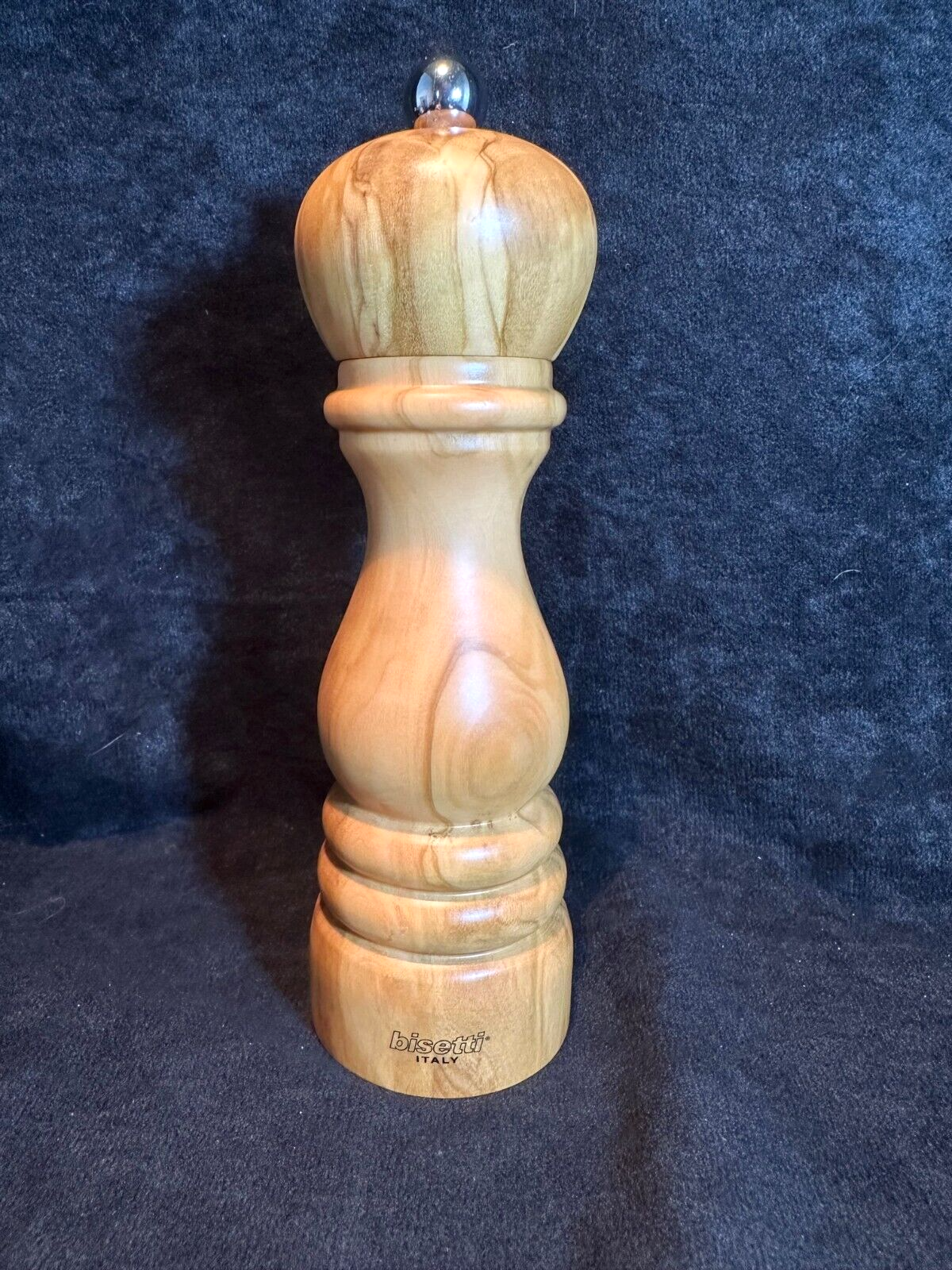 Bisetti Wood Pepper Mill Grinder Made in Italy 7"