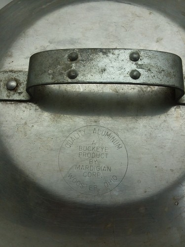 Vintage Buckeye Aluminum Stacking 5 Pan Camping Mess Kit