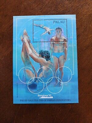 1992 Palau Sc# 304 Barcelona Olympics Greg Louganis - Mini sheet - MNH