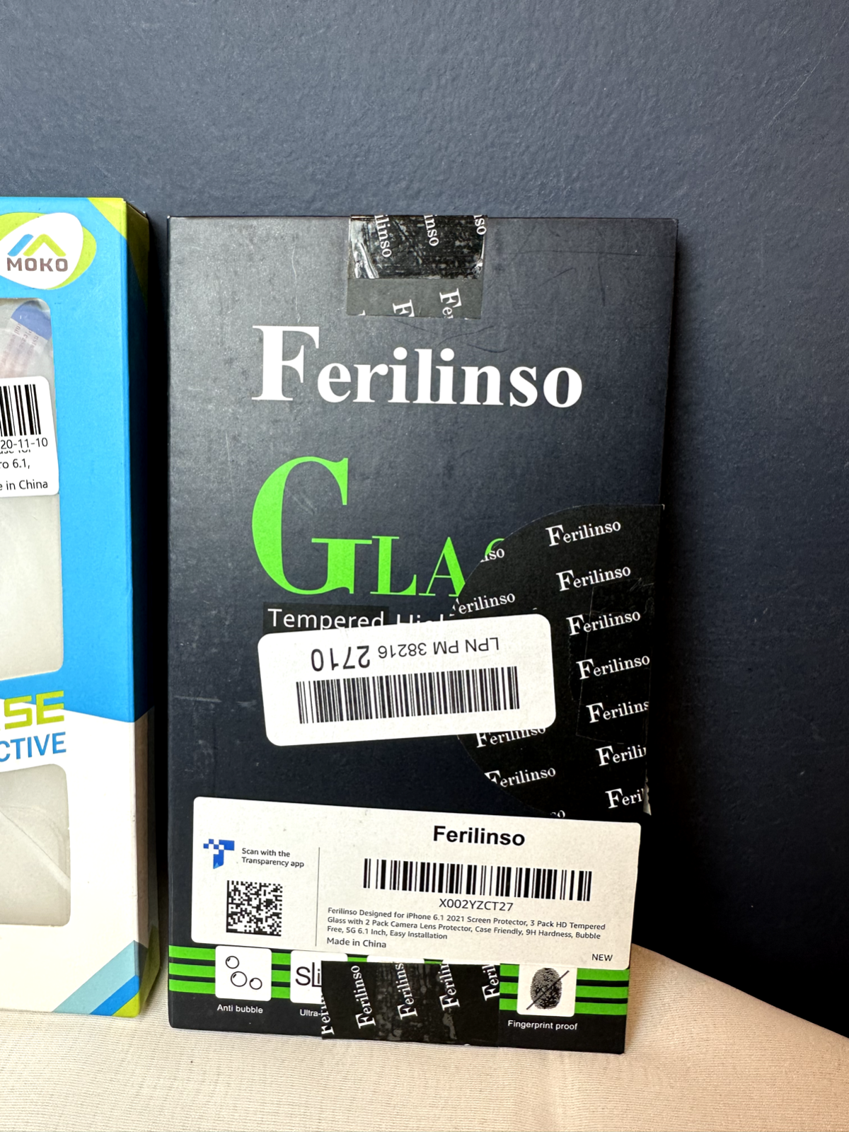 2 Pack iPhone 12 Pro tempered Glass Screen Protector & Clear iPhone Case 12 Pro