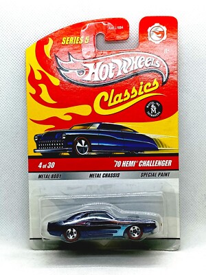 Hot Wheels Classics Series 5 '70 Hemi Challenger-Spectraflame Paint-Redlines-