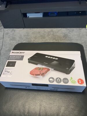 Silver Crest Vacuum Food Sealer Brand New In Box Black