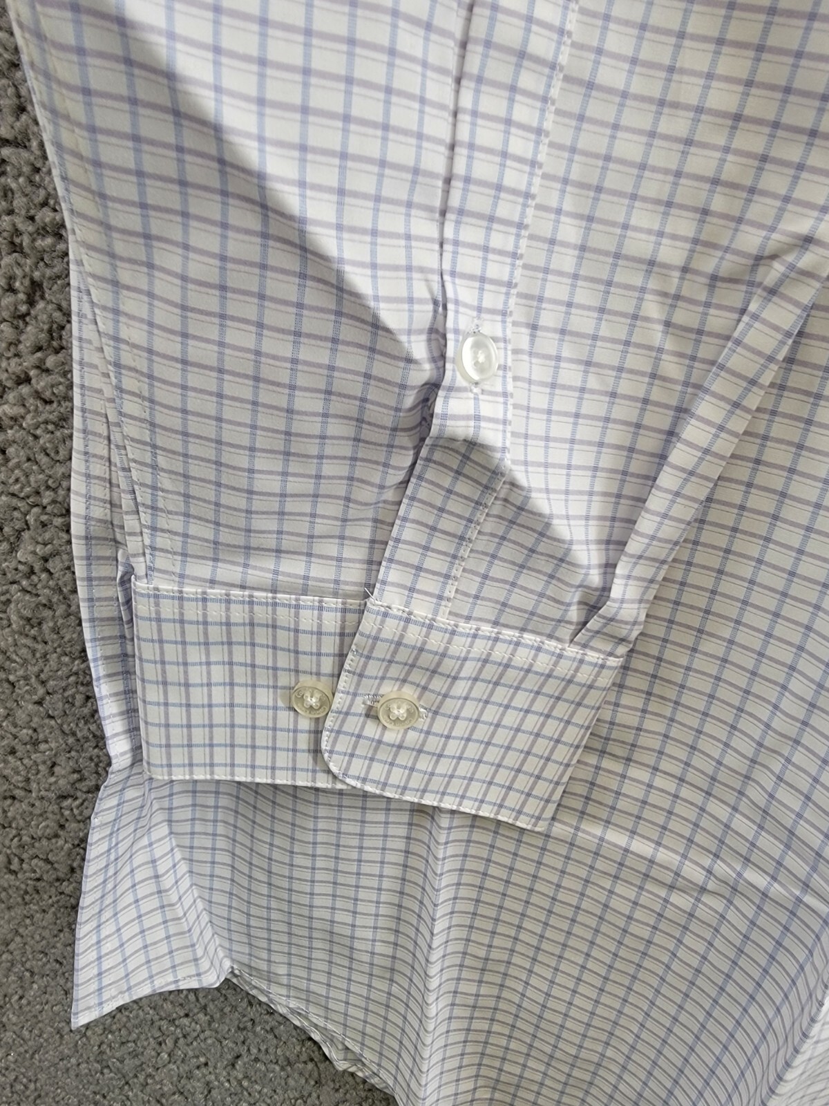 Calvin Klein Steel + Regular Fit Stretch Dress Shirt Men's 17.5 34-35 Blue L/S - Picture 10 of 19