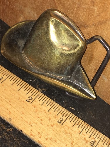 VINTAGE BTS BELT BUCKLE - Cowboy Hat 1979!
