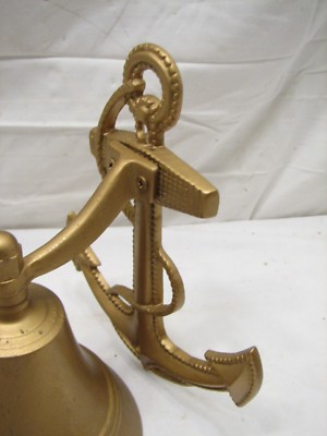 Brass/Bronze Dinner Bell Nautical Ship's Anchor Sailor Wall Decor