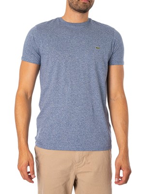 

Мужская футболка с вышитым логотипом Lacoste, синяя, Синий, TH6709-00-1GF