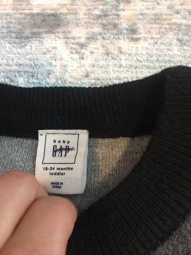 Baby GAP 18-24 Mo Boy Fire Truck Crew Boy Sweater Birthday