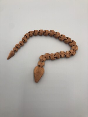 Medium Copperhead Snake, about 14in Long, Copper Model 1 Fidget, 3D Printed Toy