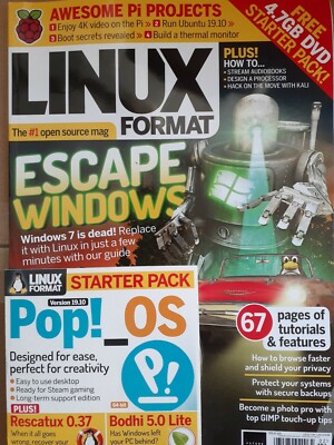 Linux Format Escape Windows W/free 4.7 Gb Dvd Starter Kit Iss.259