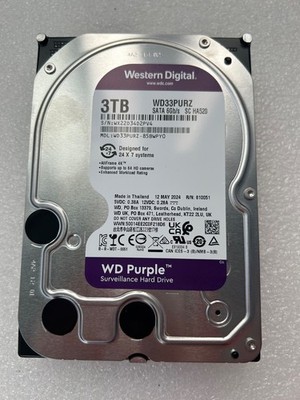 Disque Dur Western Digital WD Purple 3TB WD33PURZ 3,5” SATA – Surveillance HDD –
