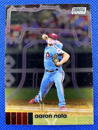 2020 #243 Aaron Nola Topps Stadium Club Chrome Baseball
