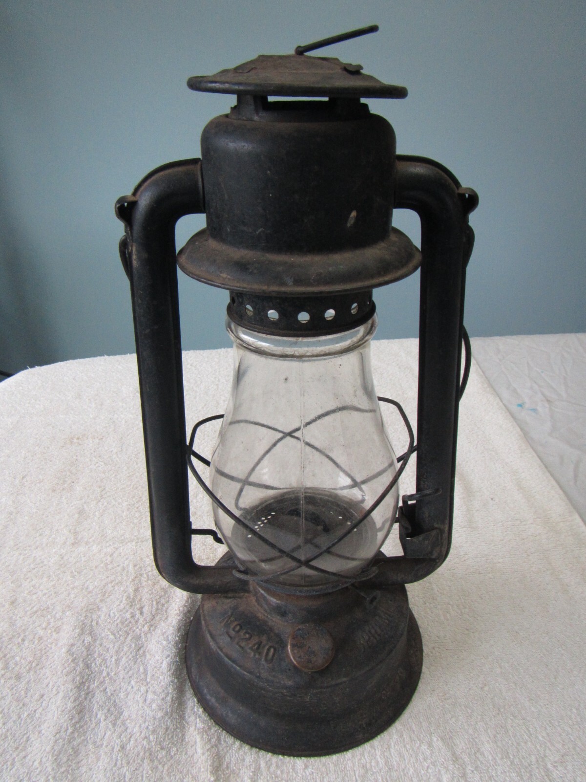Embury Mfg. No350 ランタン Vtg Embury No350 Little Air Pilot Kerosene Railroad Lantern
