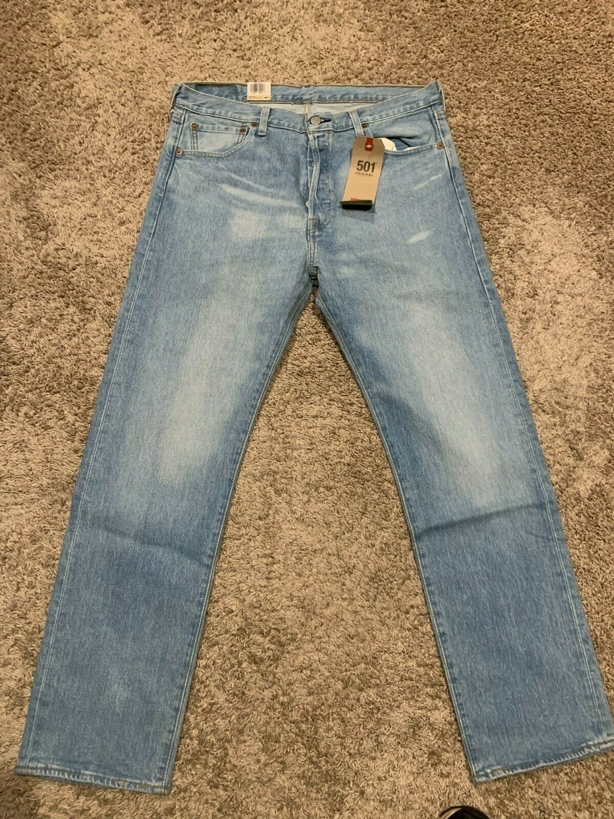 Levi's 501 Straight Leg Button Fly Jeans WStretch 34X30 NWT