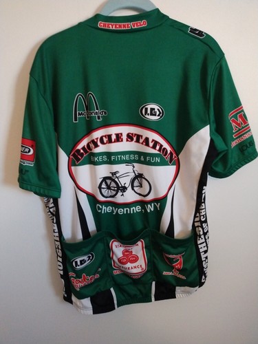 Louis Garneau TTG/XXL Bicycle Racing short sleeve Jersey 3/4 Zip Pre-Owned