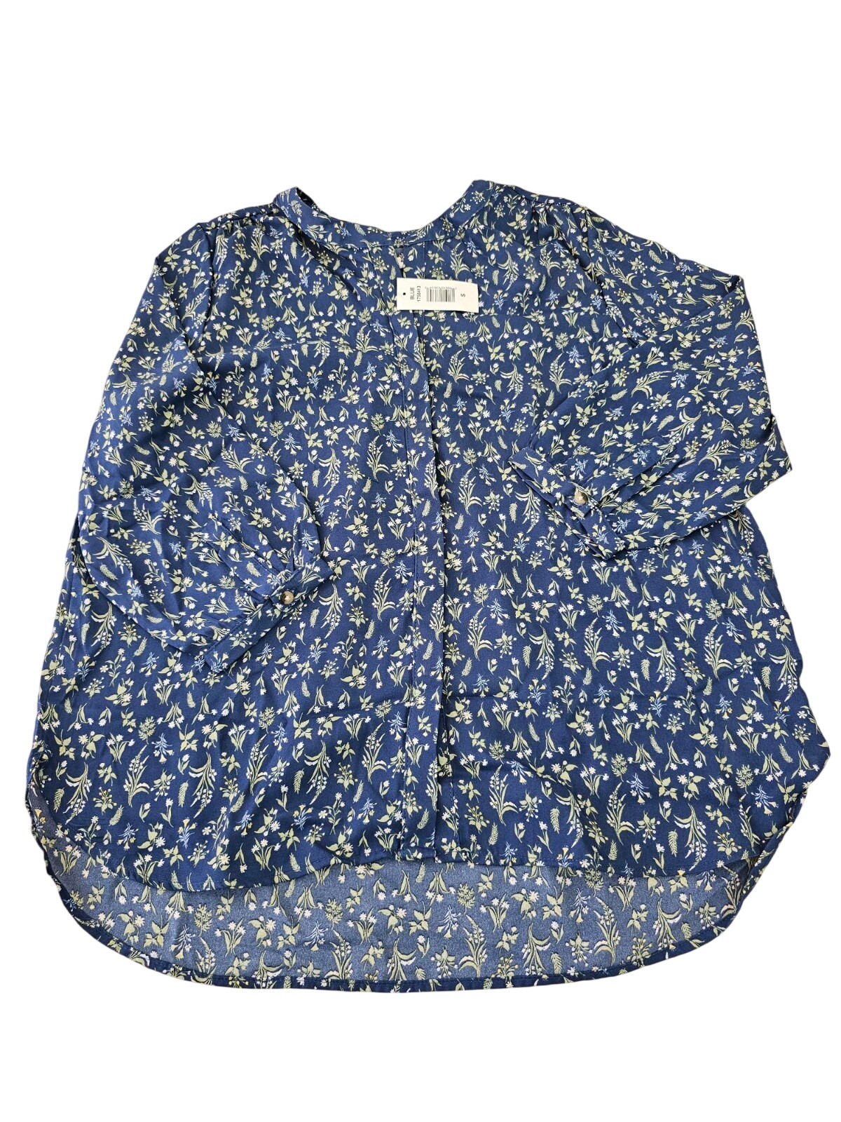 SMALL BLUE FLORAL - Jachs Girlfriend WoMens Button Up Front Top Blouse