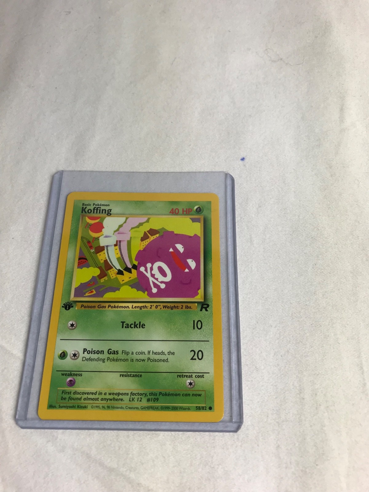 Pokemon Card Koffing 1st Edition Rocket 58/82 | eBay