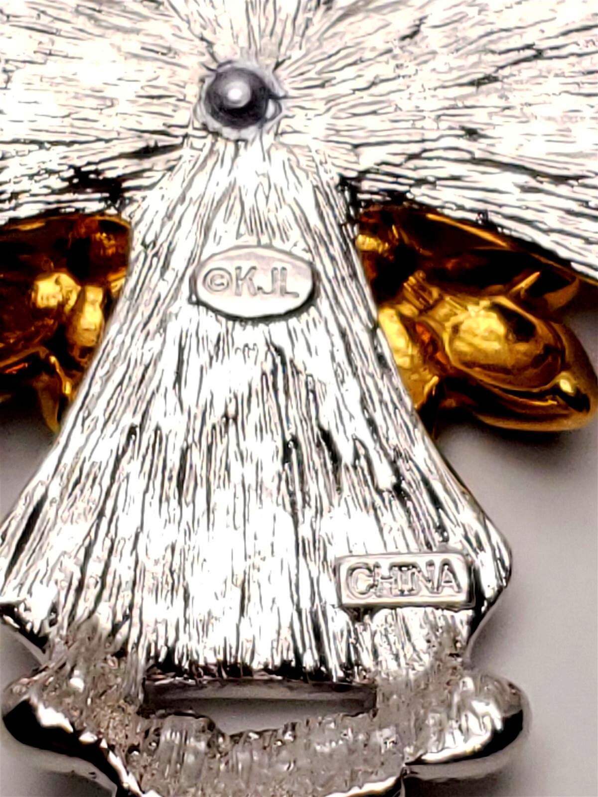 Kenneth Jay Lane Maltese Cross - Brooch / Pendent - Crystals Coral