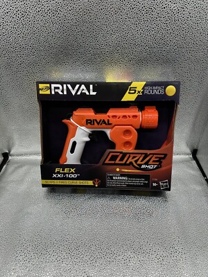Nerf Rival Curve Shot -- Flex XXI-100 Blaster -- Fires Curve Shots   NEW NIB