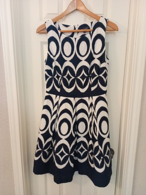 Nwot Women's The Limited Aline Pleated Drop Waist Dress With Pockets Size 8