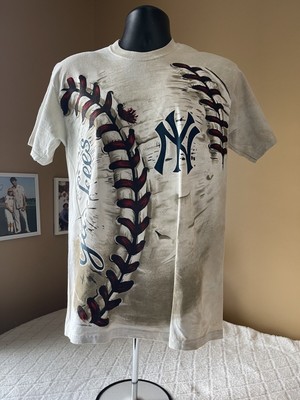Liquid Blue New York Yankees Baseball Graphic Tie Dye Shirt MLB Size Medium.