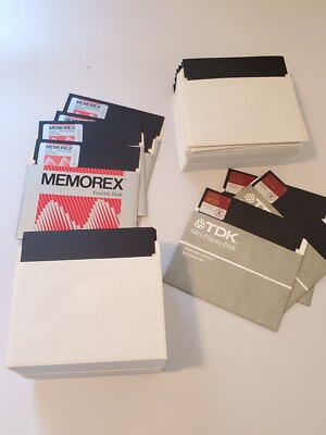 Lot of (80) Vintage BLANK Floppy Disks 5.25'' Un-Used Clean Smoke Free 1980's New