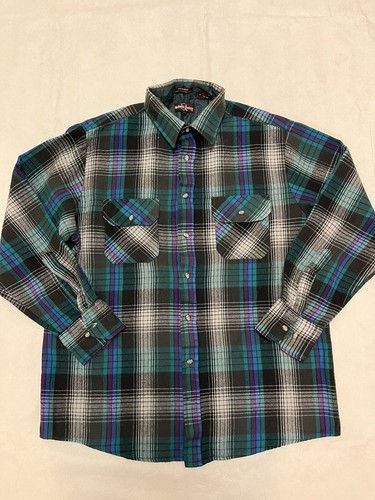 Vintage Northwest Territory Purple/Teal Plaid Acrylic