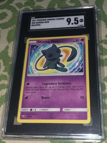 SHINING Mew Pokémon Card 40/73 Shining Legends SGC 9.5 Gem