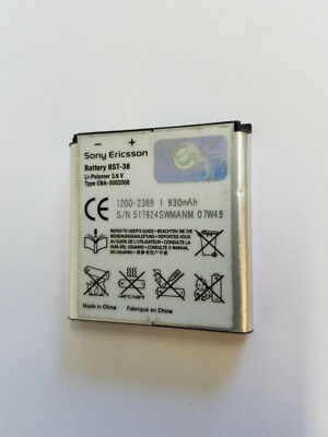 Rare Battery Part BST-38 For Sony S500 W760 W902 S550 U20 X10 Mini C510 C902