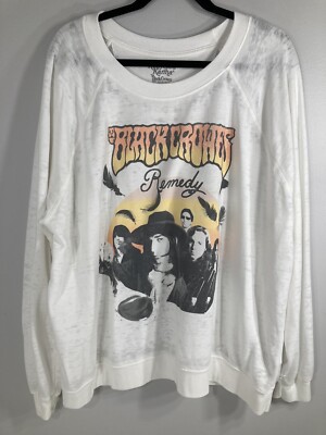Recycled Karma The Black Crowns Remedy Lightweight Oversized Sweatshirt White L