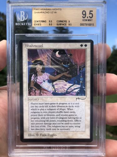 SHAHRAZAD, ARABIAN NIGHTS, 1993 MTG, RARE, BGS 9.5, GRADED SHAHRAZAD, ARABIAN NIGHTS, 1993 MTG, RARE, BGS 9.5, GRADED