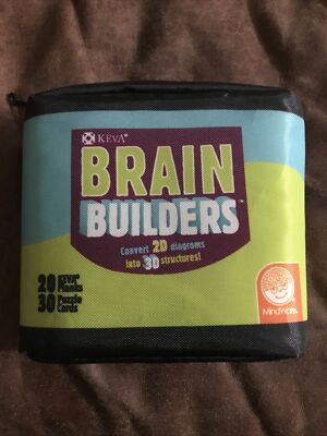 KEVA Brain Builders 20 Planks Set MindWare Game Blocks Wooden Building