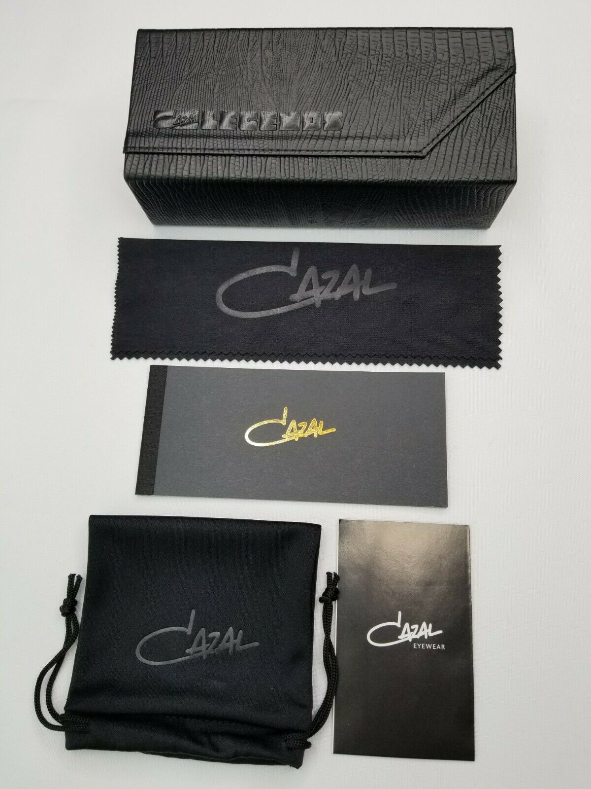 CAZAL CAZAL LEGENDS MOD. 648 COL. 001 BLACK GOLD PLATED SUNGLASSES MADE IN GERMANY