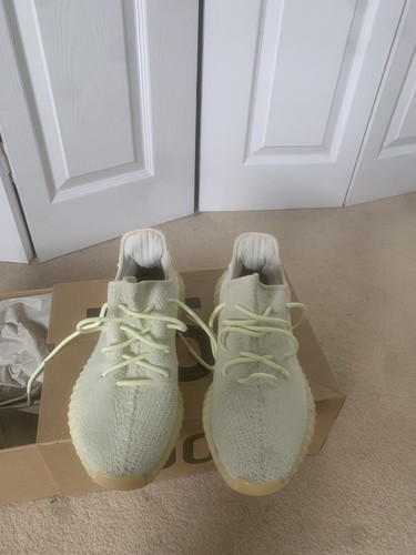 butter yeezy on feet