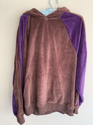 NWT M Levi s Gold Tab Hoodie Brown Purple Velour Street Style Unisex Activewear