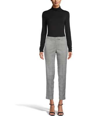 

ANNE KLEIN Женские серые эластичные узкие брюки в клетку на молнии на молнии, Серый, 10779056